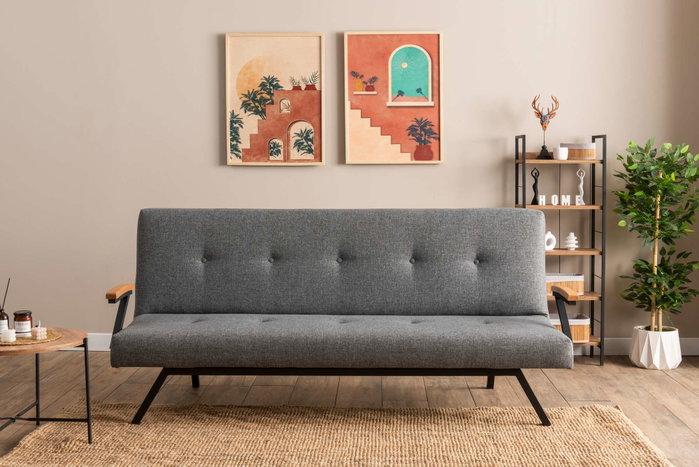 Atelier Del Sofa Zven - Sofá-Cama de 3 Plazas Gris Claro Atelier Del Sofa Zven - Sofá-Cama de 3 Plazas Gris Claro